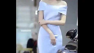 Down in the mouth Model Desperate to Pee but to Smile