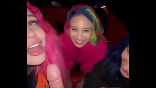 Girls surprised guy and sucked him off atop boat